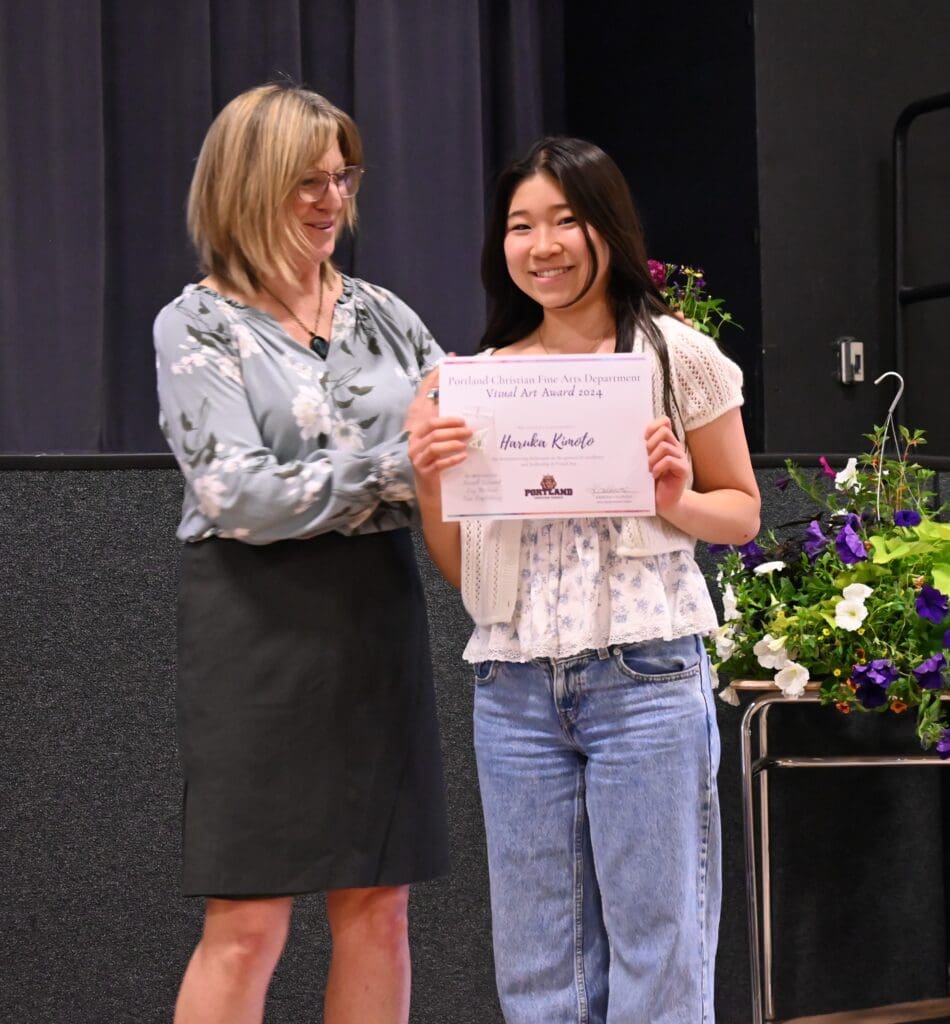 Art Student with award